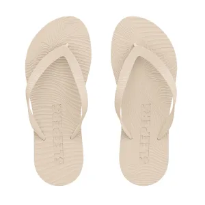 Slim Wide Strap Eggnog Flip Flop