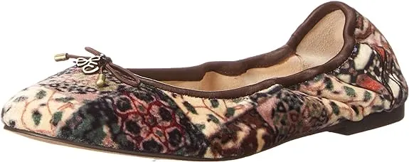 Slip Multi Toe Shipping options Supportive Flats Sam Rounded Felicia On Flexible Ballet Edelman Ivory