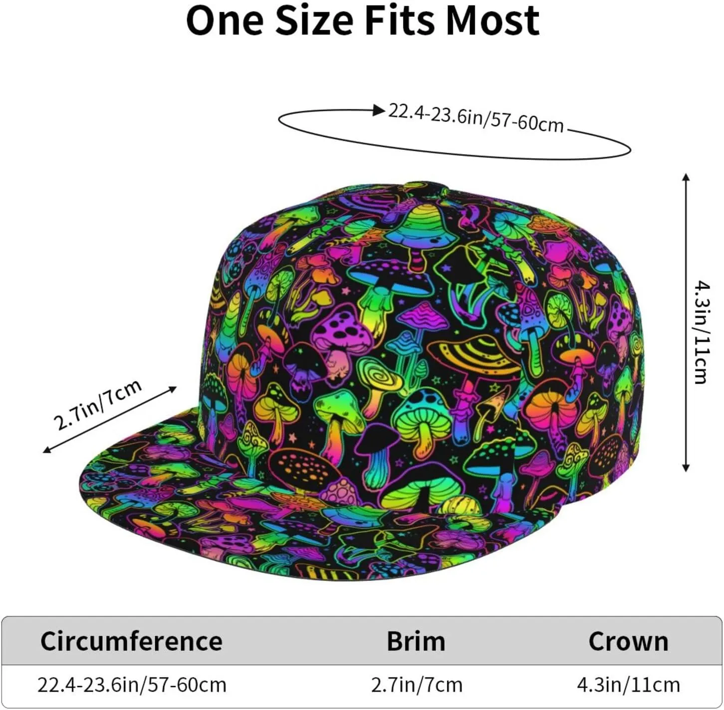 Snapback Hat for Men Women,Stylish Flat Bill Hat Baseball Caps Adjustable Flat Brim Hip Hop Baseball Hats
