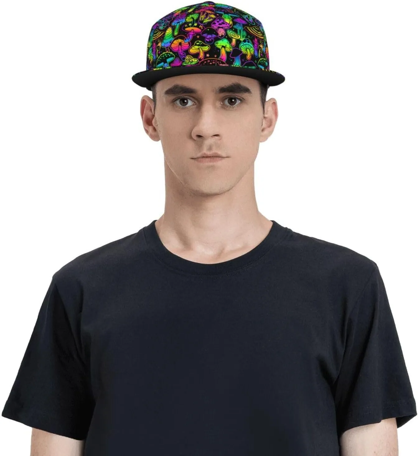 Snapback Hat for Men Women,Stylish Flat Bill Hat Baseball Caps Adjustable Flat Brim Hip Hop Baseball Hats