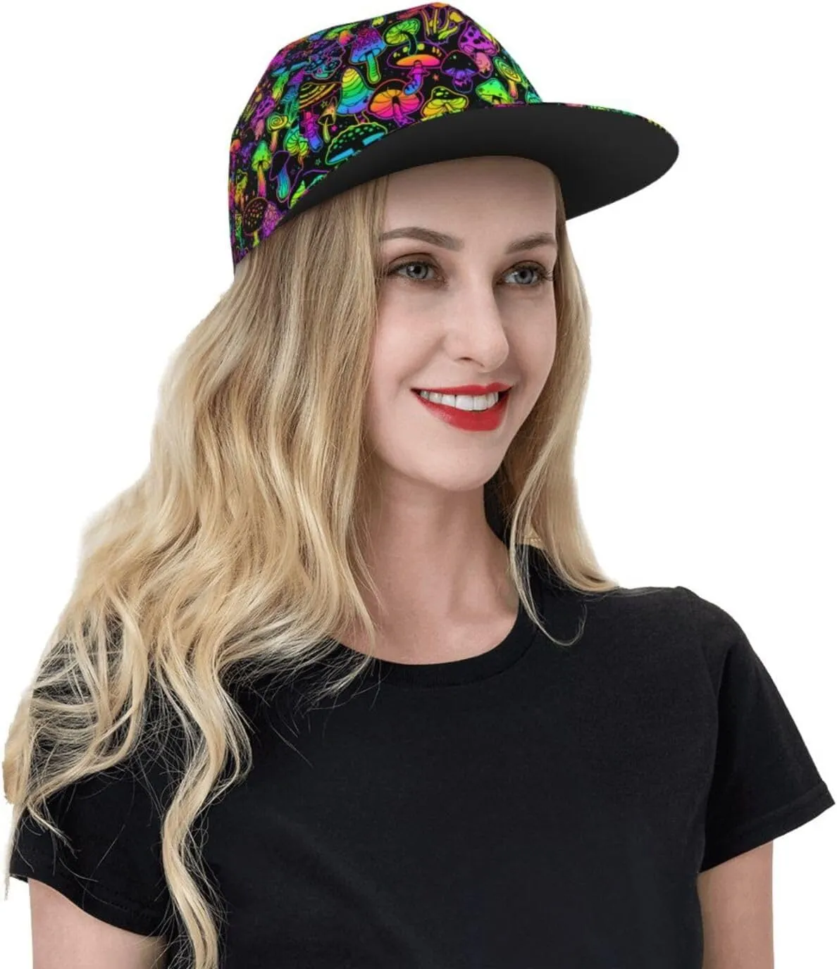 Snapback Hat for Men Women,Stylish Flat Bill Hat Baseball Caps Adjustable Flat Brim Hip Hop Baseball Hats