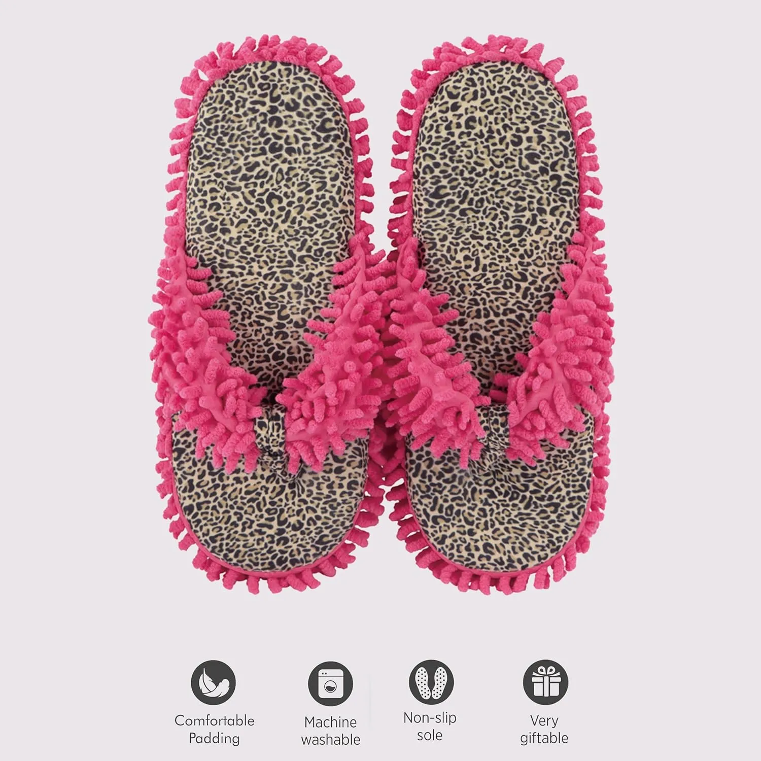 Snoozies Fuzzy Flip Flop Pedicure Slippers for Women Indoor, Washable Fluffy Thong Slippers, Comfortable Open Toe House Slippers Non-Skid Sole, Spa Gifts