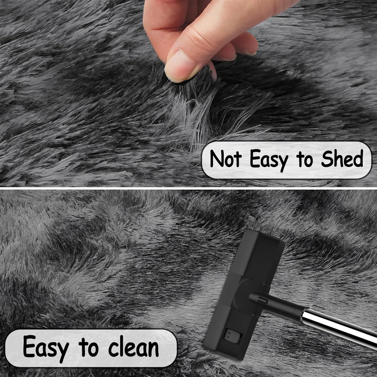 Soft Fluffy Area Rug for Bedroom,Tie Dye Black 4x6 ft Fuzzy Shaggy Carpet Plush Furry Rug,for Living Room Indoor Floor Rug Non-Slip Bottom Kids Girls Boys Home Decor Aesthetic,Dorm Nursery
