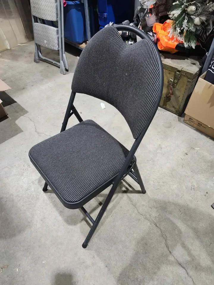 Steel Cushioned Folding Chairs - 4 Available