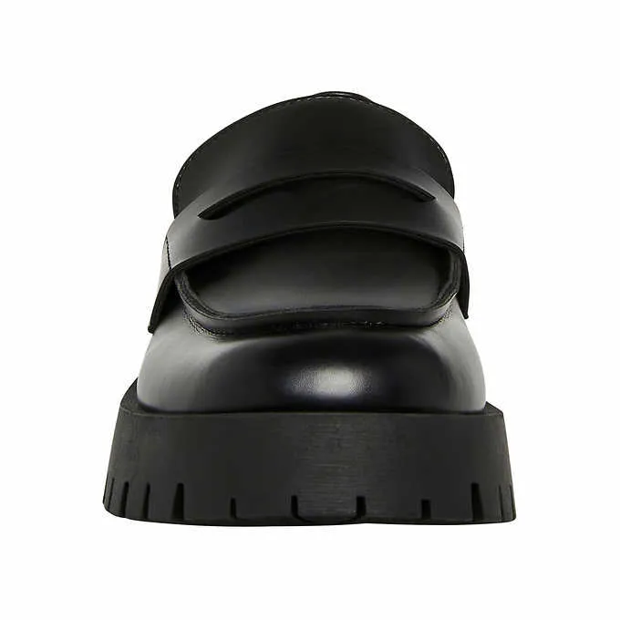 Steve Madden Course Black Ladies Lug Loafer