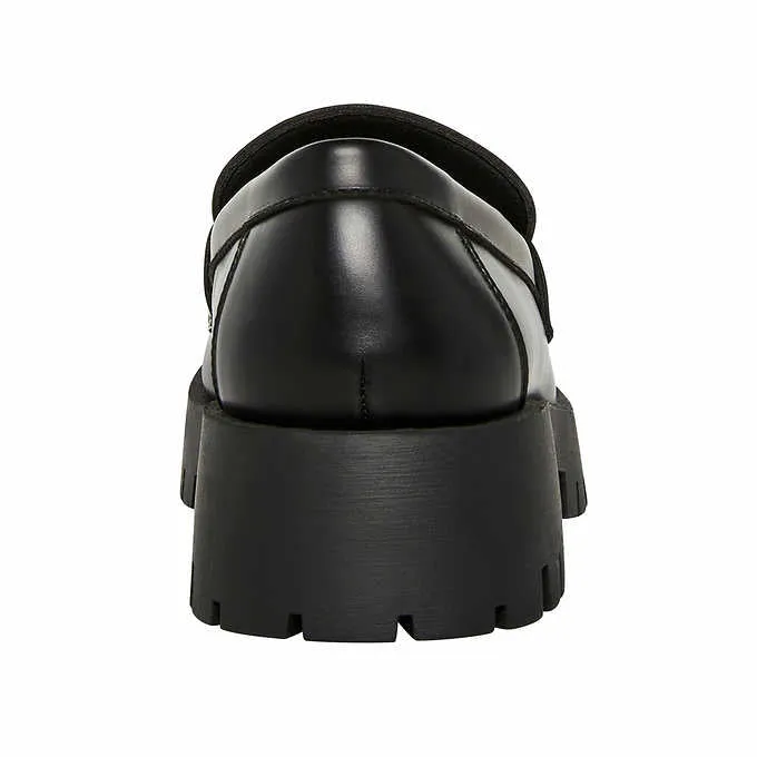 Steve Madden Course Black Ladies Lug Loafer