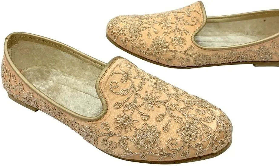 Stop n Style Punjabi Jutti for Mens Wedding Indian Shoes Sherwani Shoe for Men Mojaris Ethnic Flat Juttis