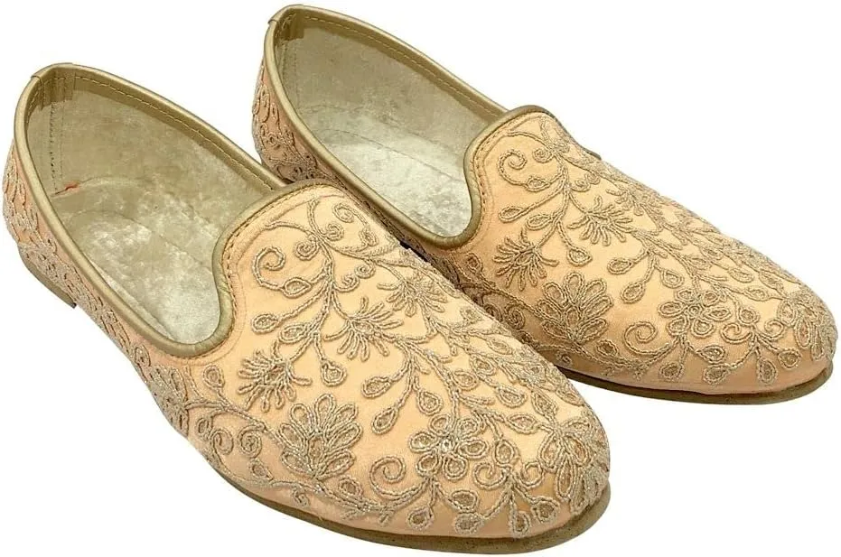 Stop n Style Punjabi Jutti for Mens Wedding Indian Shoes Sherwani Shoe for Men Mojaris Ethnic Flat Juttis