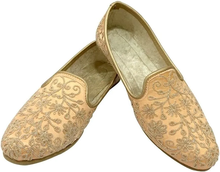 Stop n Style Punjabi Jutti for Mens Wedding Indian Shoes Sherwani Shoe for Men Mojaris Ethnic Flat Juttis