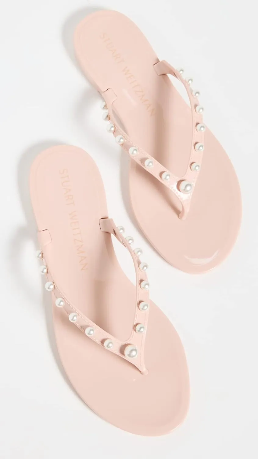 Stuart Weitzman Women's Goldie Jelly Flip Flops