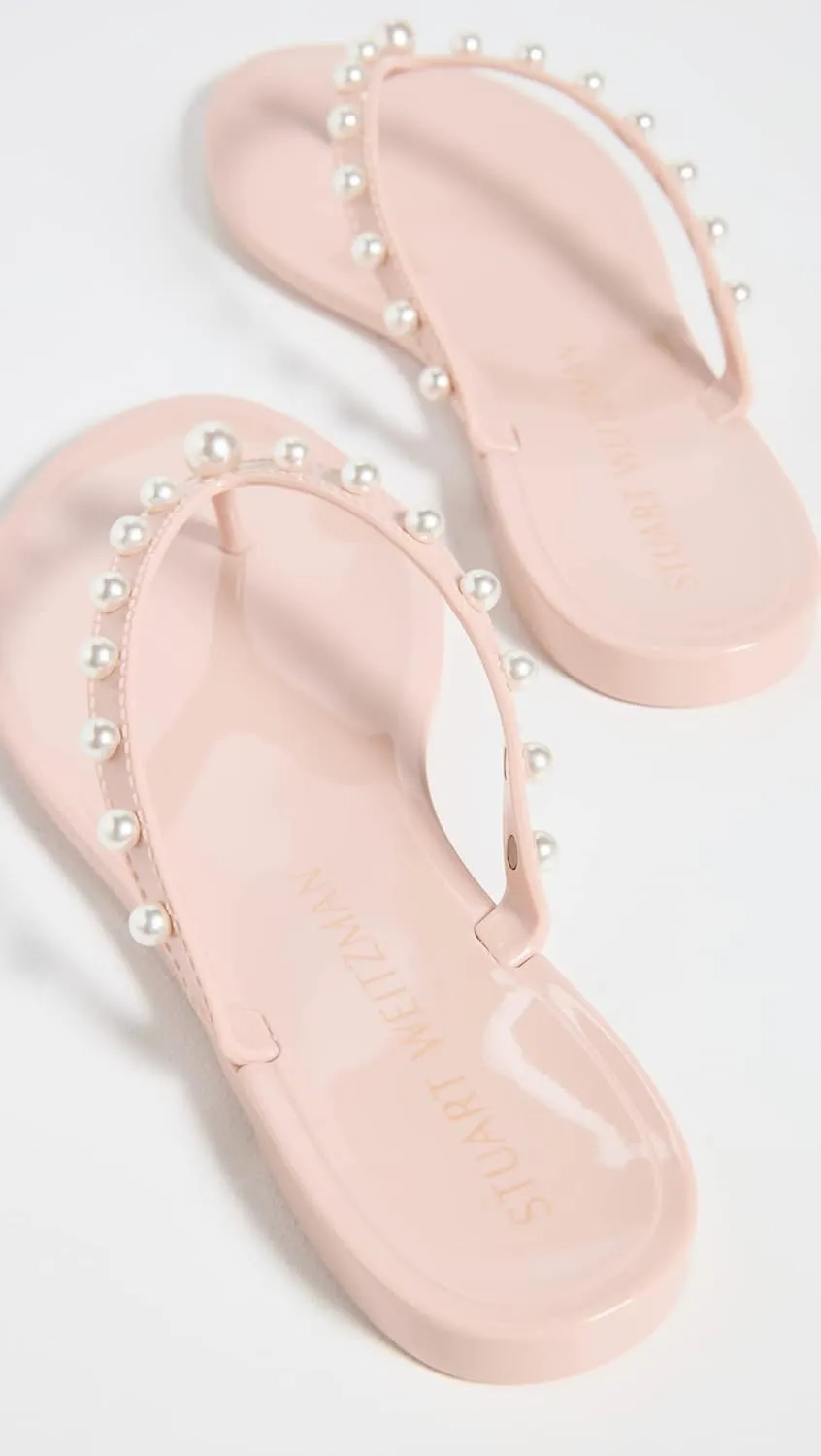 Stuart Weitzman Women's Goldie Jelly Flip Flops