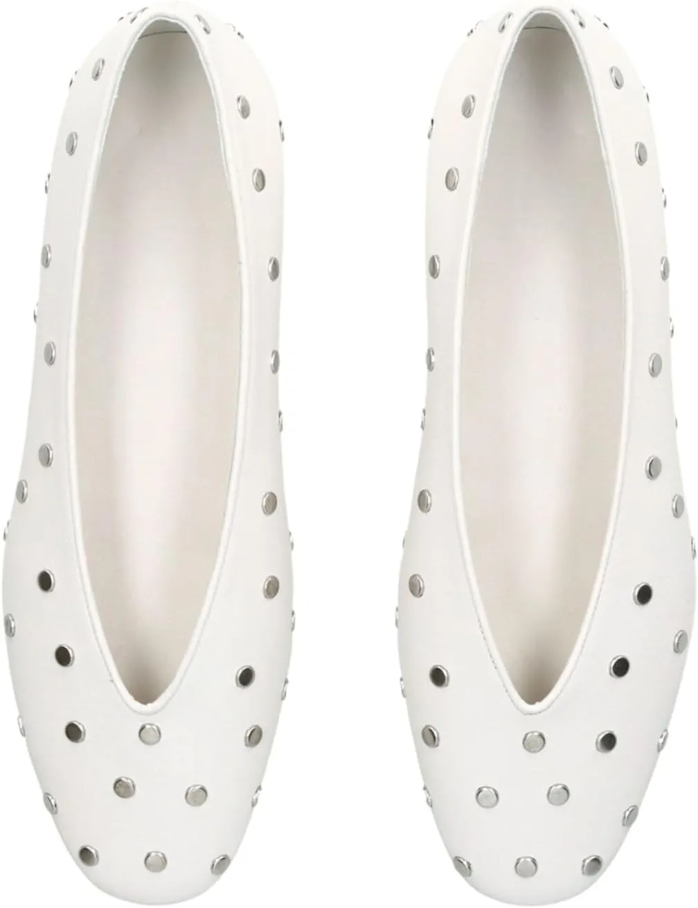 Studded Ballet Flats for Women Round Toe Low Heel Slip On Mary Jane Flat Comfortable Casual Ballerina Shoes