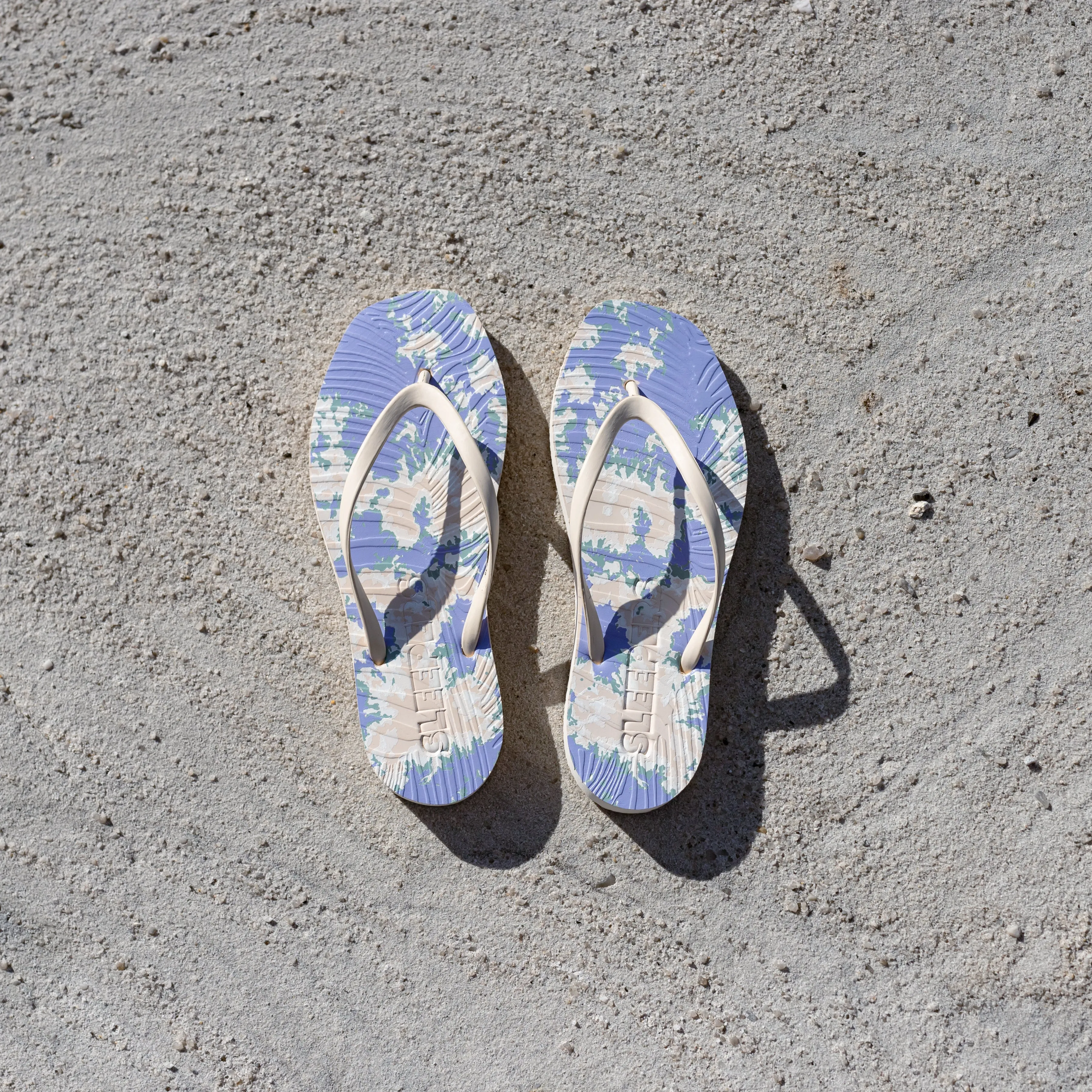 Tapered Blue Tie Dye Flip Flop