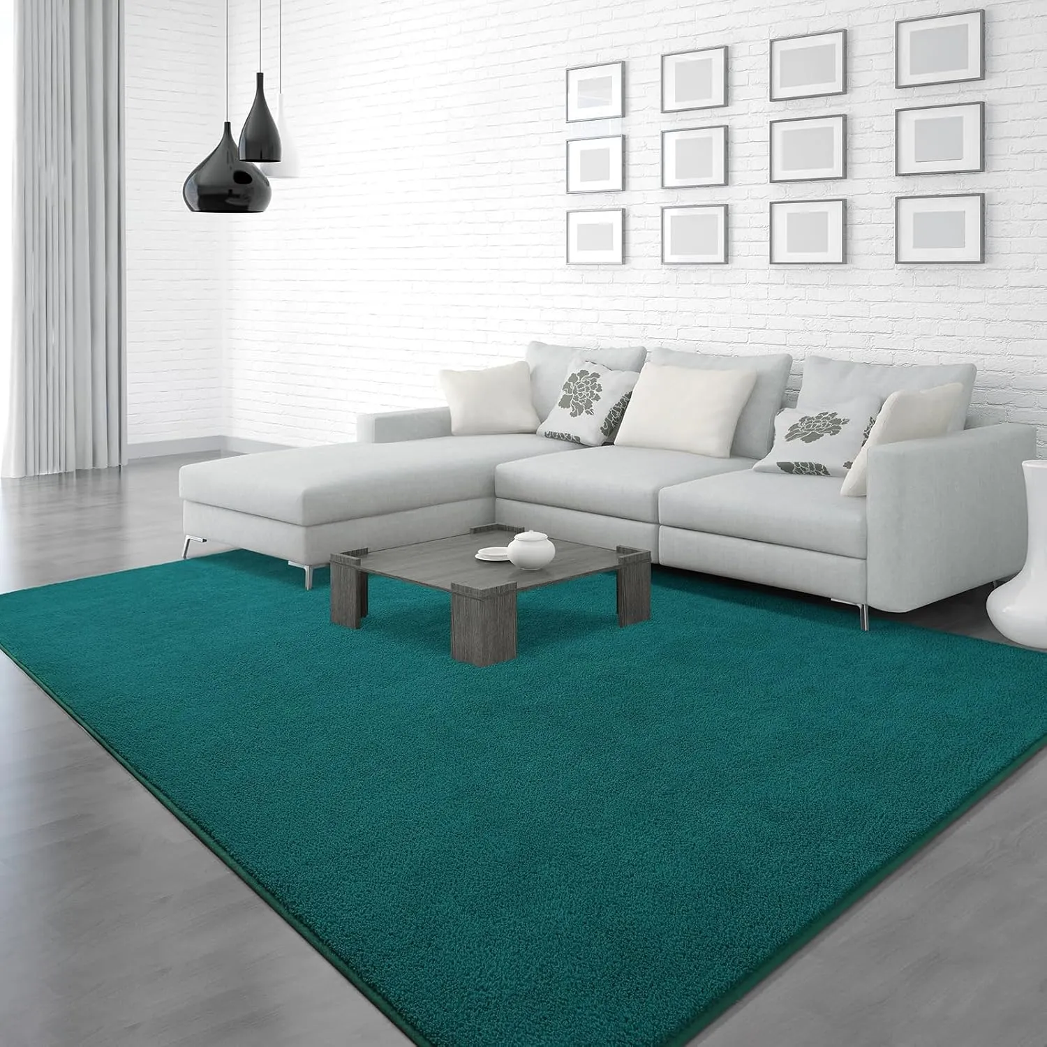 Teal Rugs for Bedroom Girls Soft Throw Rug for Nursery Dorm Kids Room Washable Living Room Rugs Small Area Rugs 4x6 Thickened Memory-Foam Rug Carpet Apartment Home Decor