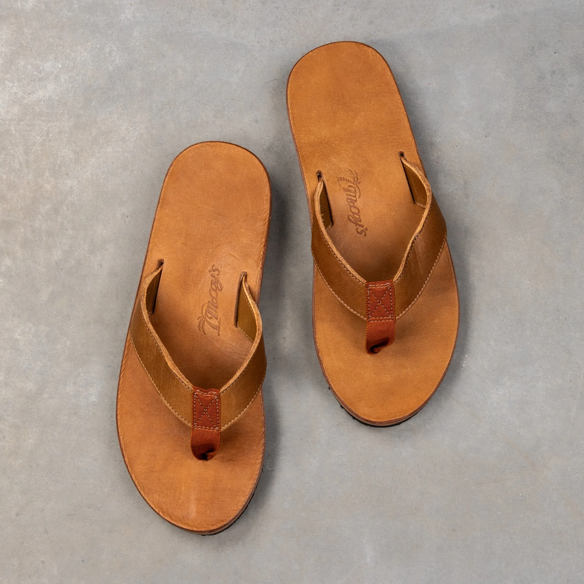 The Real McCoy's Leather Arched Sandal Raw Sienna