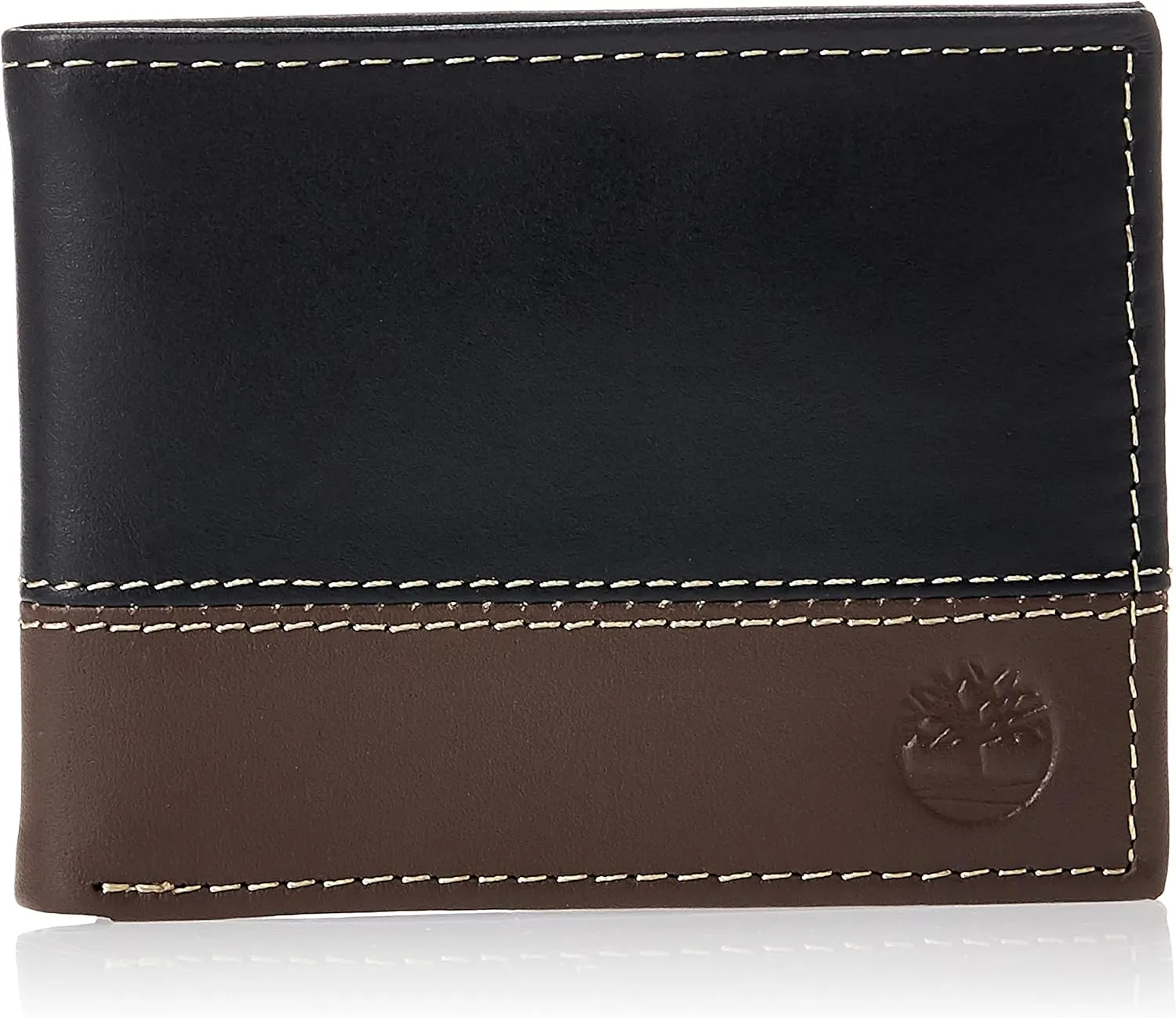 Timberland Men's Leather Passcase Trifold Wallet Hybrid