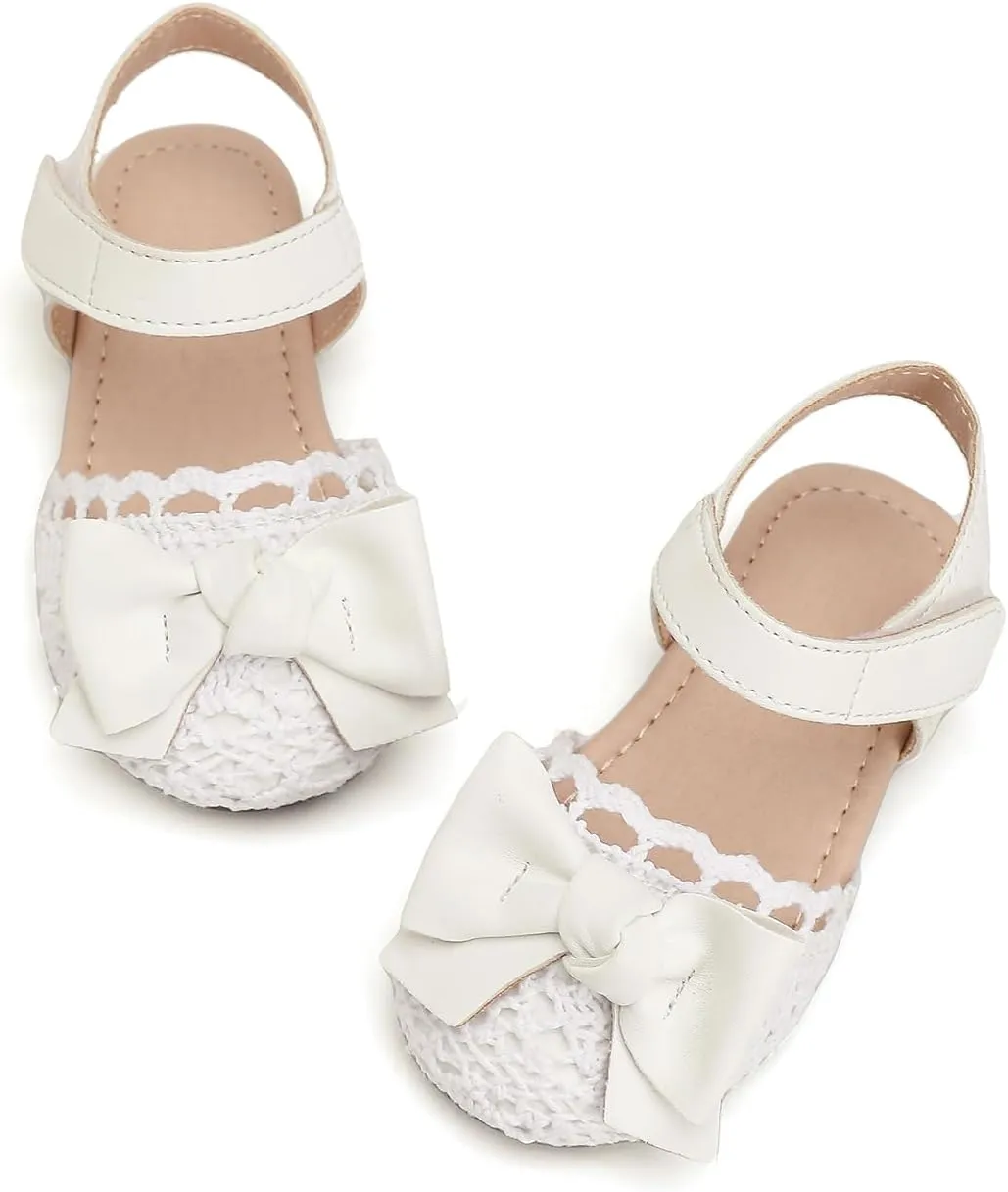 Toddler Girls Sandals Closed Toe Dress Flat Shoes Summer Sandals for Baby Little Kids Girl