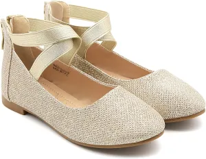 Toddler Little Girl Mary Jane Dress Shoes - Ballet Flats for Girl Party School Wedding Shoes