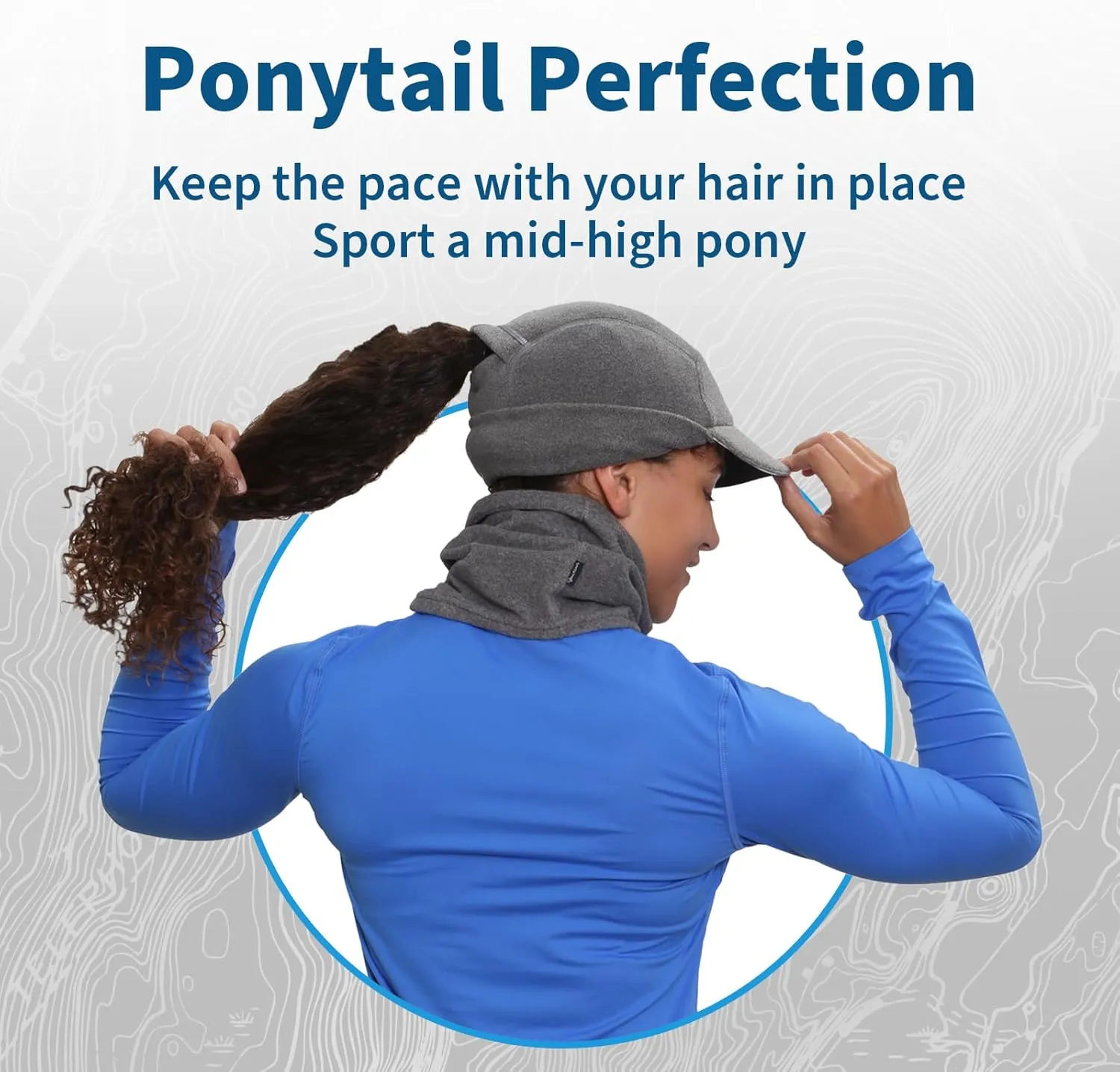 TrailHeads Women's Trailblazer Adventure Ponytail Cap and Microfleece Neck Warmer Gift Set