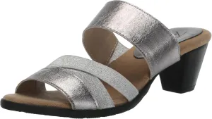 Trotters Women's Sandal Mule, Pewter MET, 6