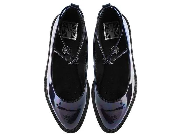 TUK A9634L Black Hologram Pointed Ballet Creeper