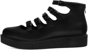 T.U.K Womens Multi-Strap Pointed Mary Jane Creeper