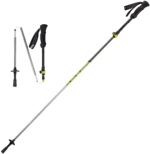 Ultralight Trekking Poles 2 Pack - Collapsible Aluminum & Carbon Fiber Hiking Walking Sticks with Quick Lock, Grip, Tungsten Tips for Hiking, Camping, Backpacking, Trekking (Green)