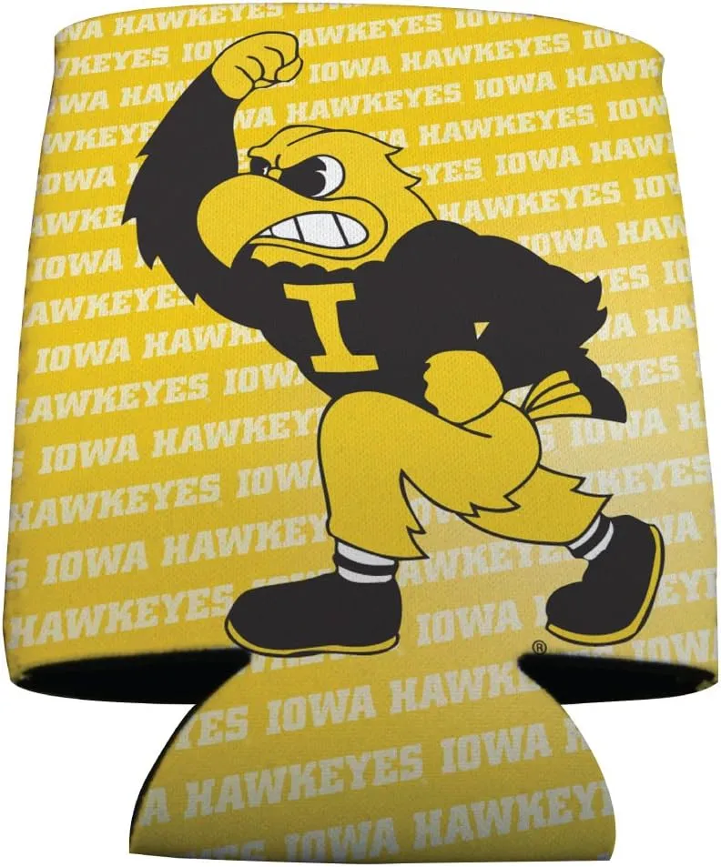 University of Iowa Can Coolers – 6-Pack Officially Licensed Hawkeyes Drink Sleeves – Fits 12oz Cans & Bottles – Foam Insulated for Tailgating, BBQs & Game Day – VictoryStore