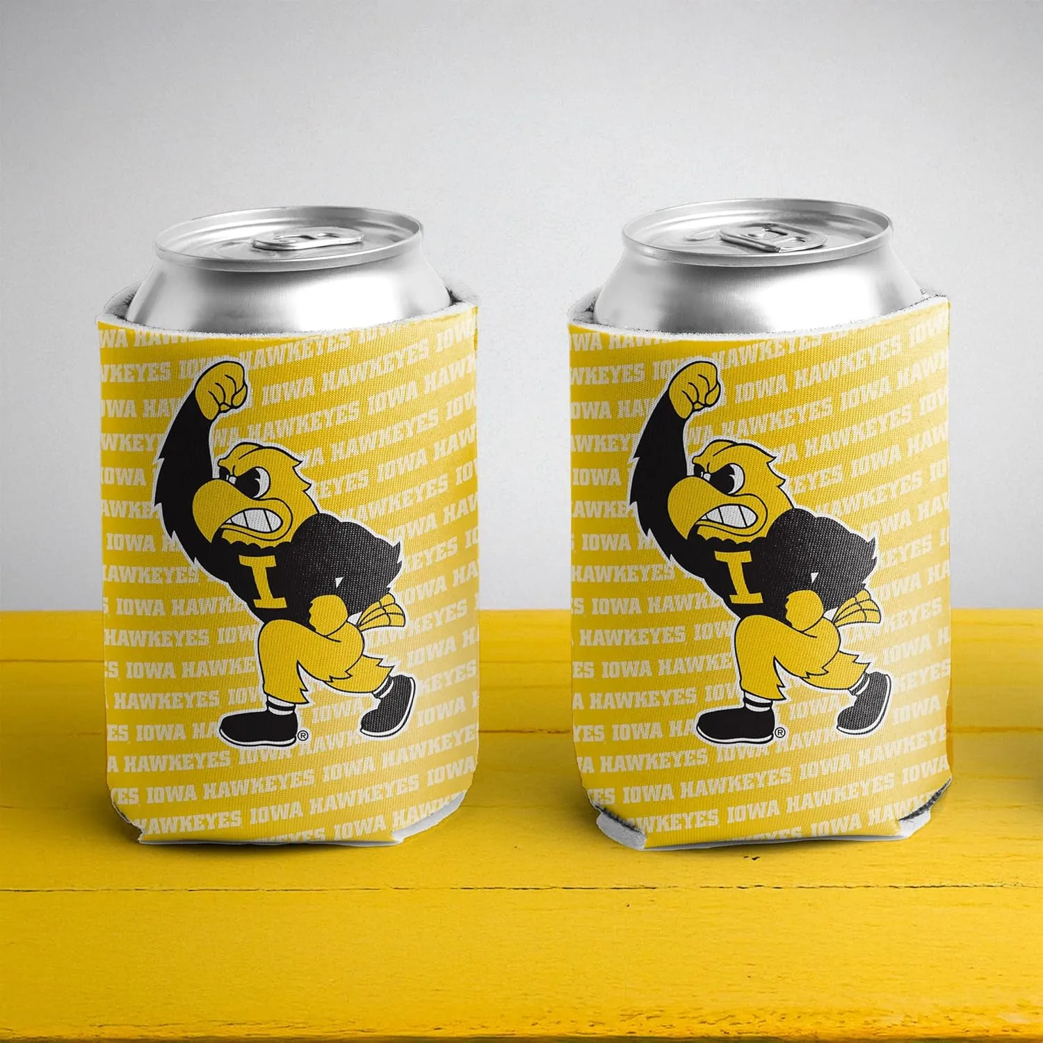 University of Iowa Can Coolers – 6-Pack Officially Licensed Hawkeyes Drink Sleeves – Fits 12oz Cans & Bottles – Foam Insulated for Tailgating, BBQs & Game Day – VictoryStore