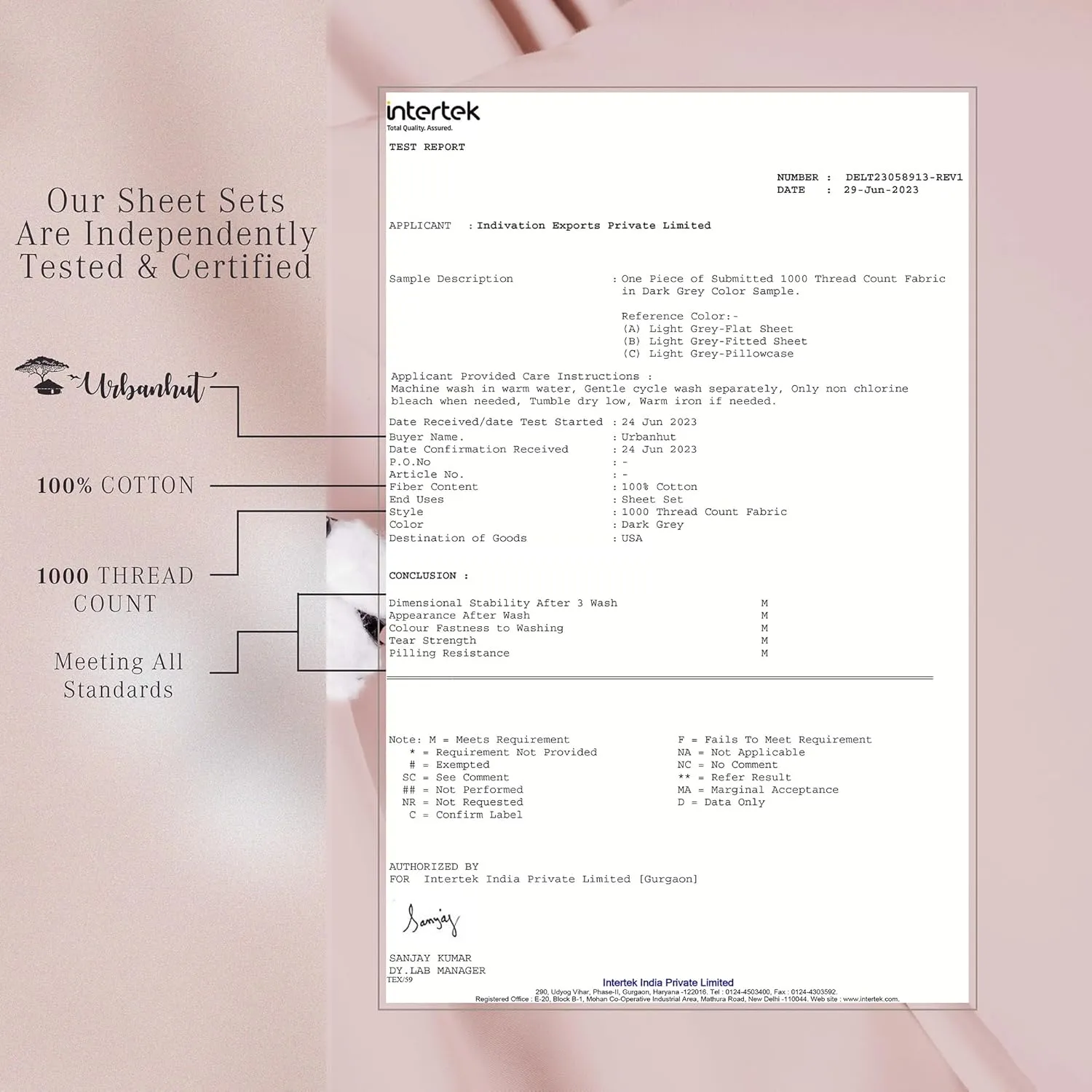 URBANHUT 1000 Thread Count Egyptian Cotton King Sheets, Long Staple Soft & Breathable, 4 Pc Bed Sheet Sets, Luxury Hotel Sateen Sheets Fits 16" Deep Pocket - Blush Pink