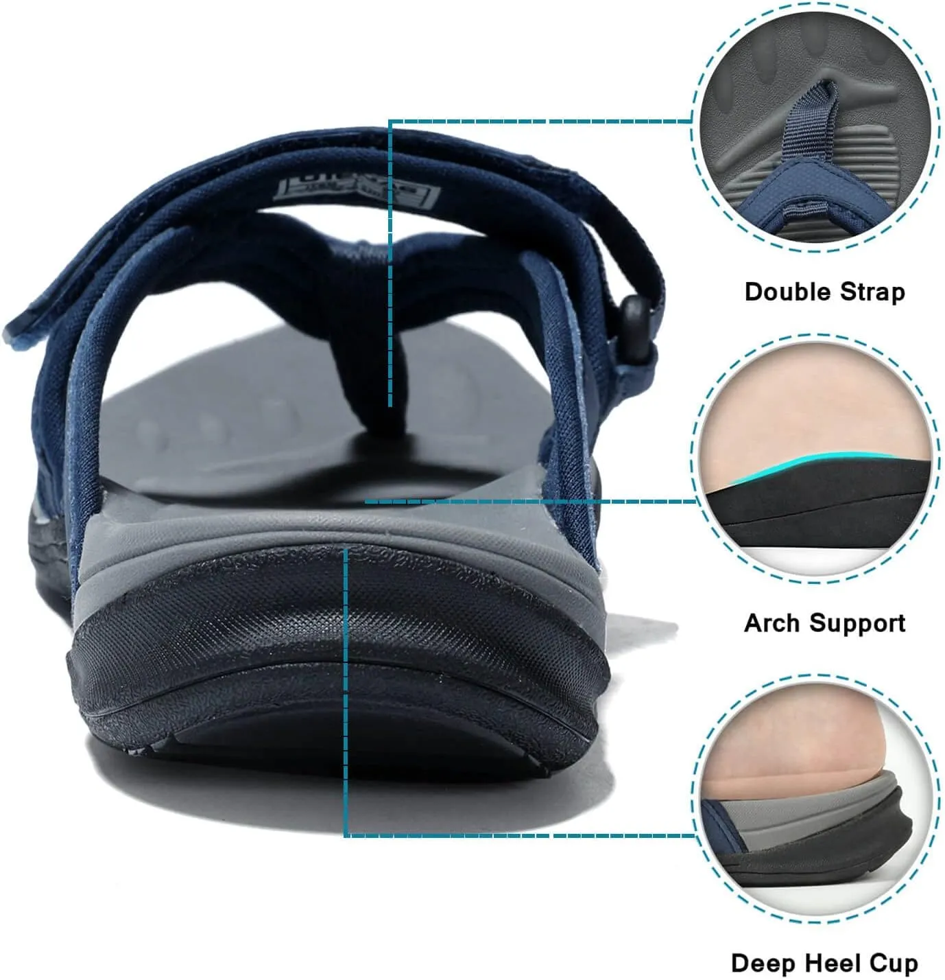 UTENAG Womens Arch Support Flip Flops Comfortable Orthotic Thong Sandals