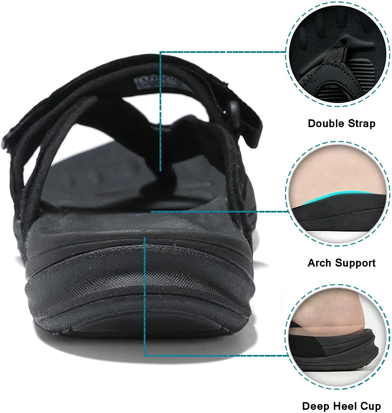 UTENAG Womens Arch Support Flip Flops Comfortable Orthotic Thong Sandals
