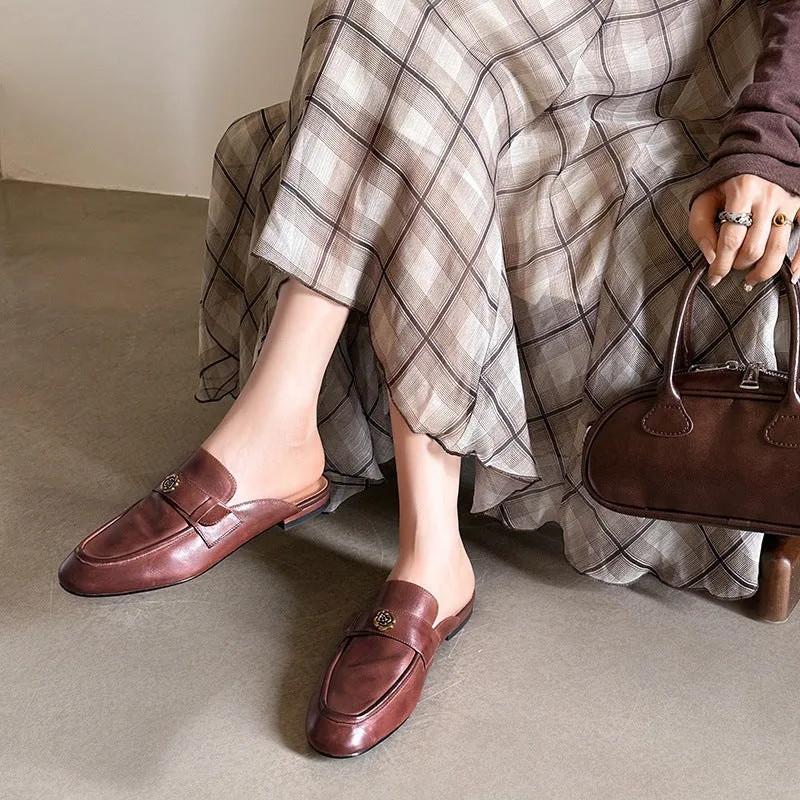 VINTAGE MULE SHOES FLAT LADIES
