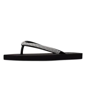 West Nine Exclusive offer On Sandals Rhinestones Black 5-star customer support Flip Slip FLIPS8 Thong Flat Flops