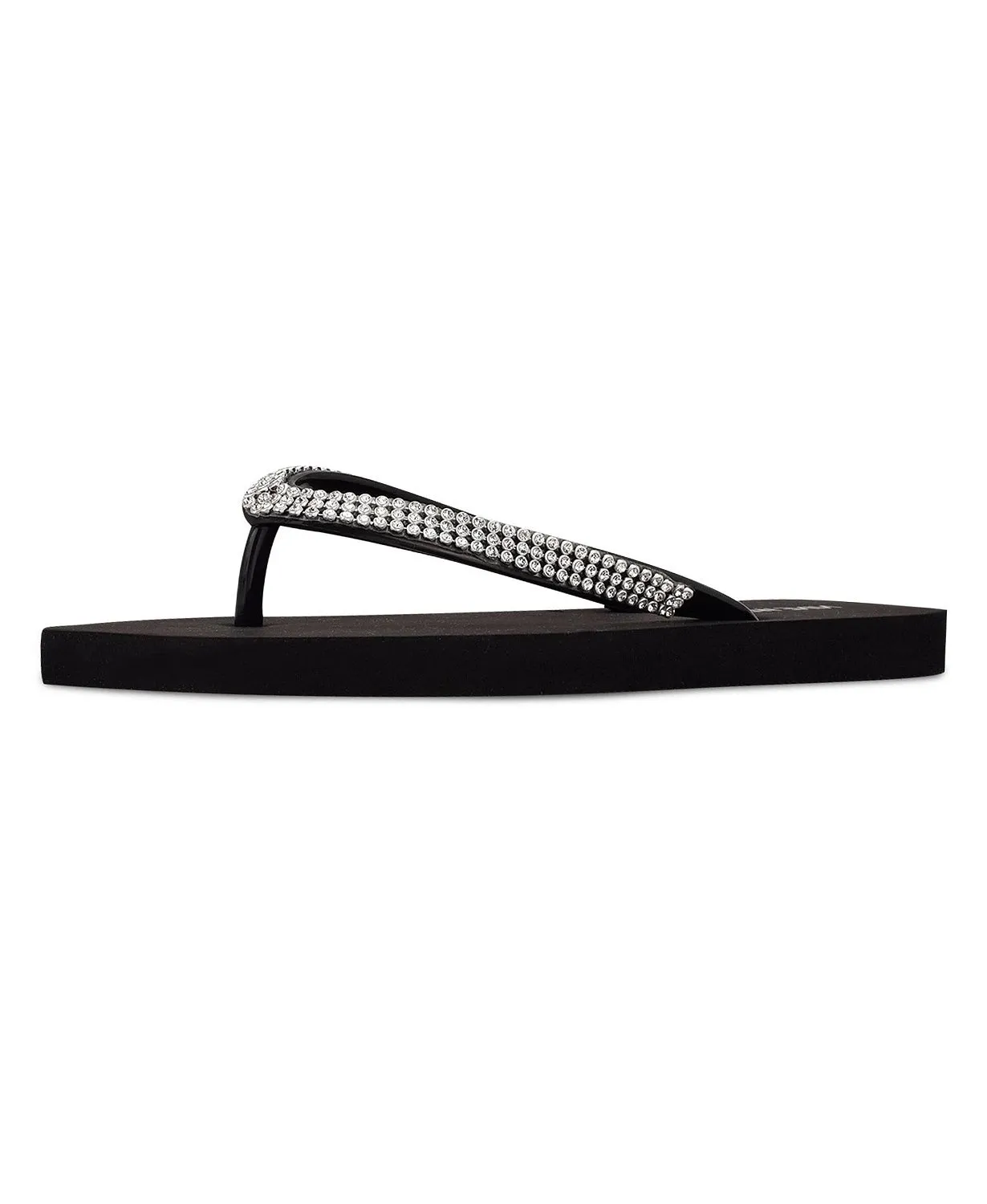 West Nine Exclusive offer On Sandals Rhinestones Black 5-star customer support Flip Slip FLIPS8 Thong Flat Flops