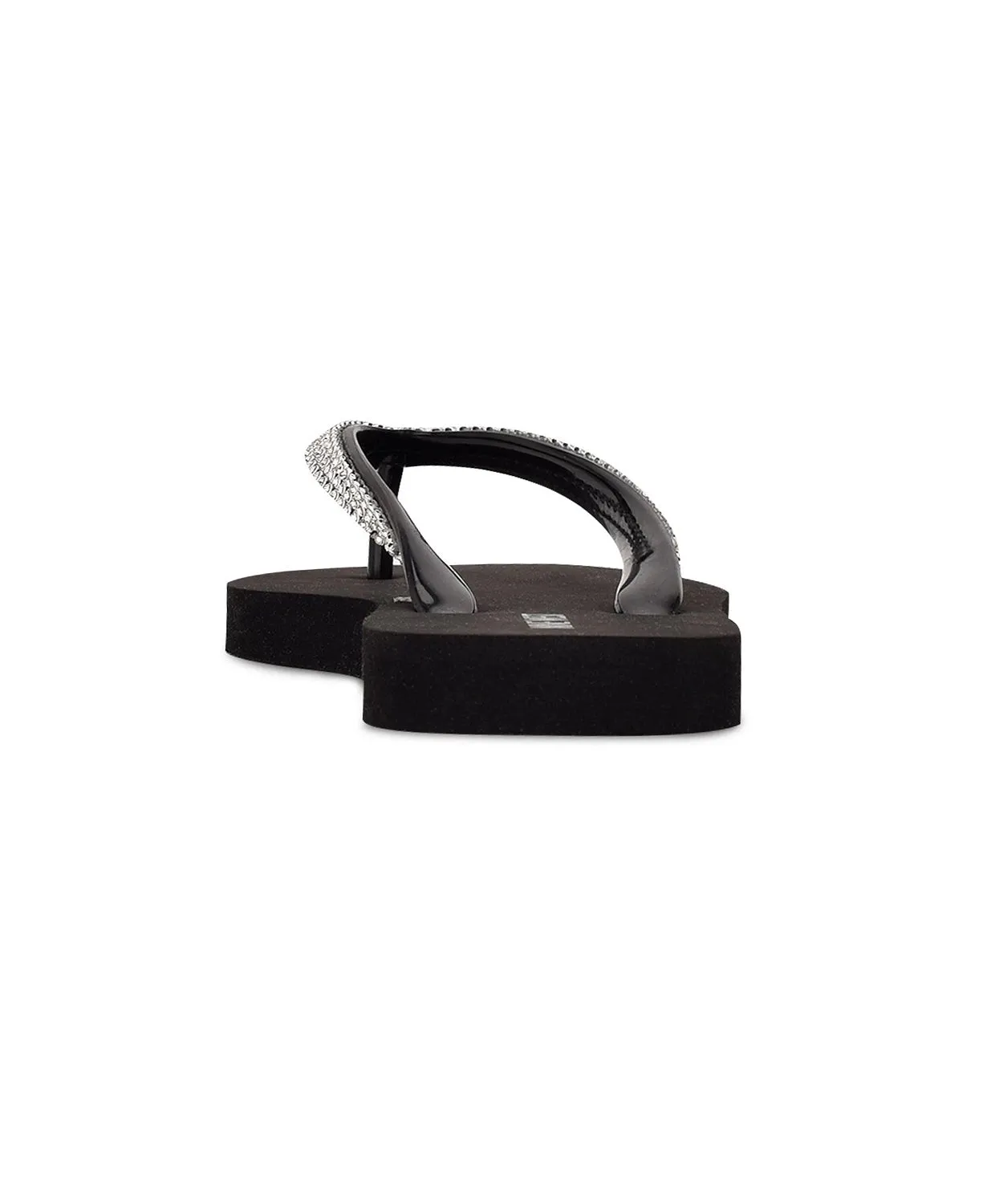 West Nine Exclusive offer On Sandals Rhinestones Black 5-star customer support Flip Slip FLIPS8 Thong Flat Flops