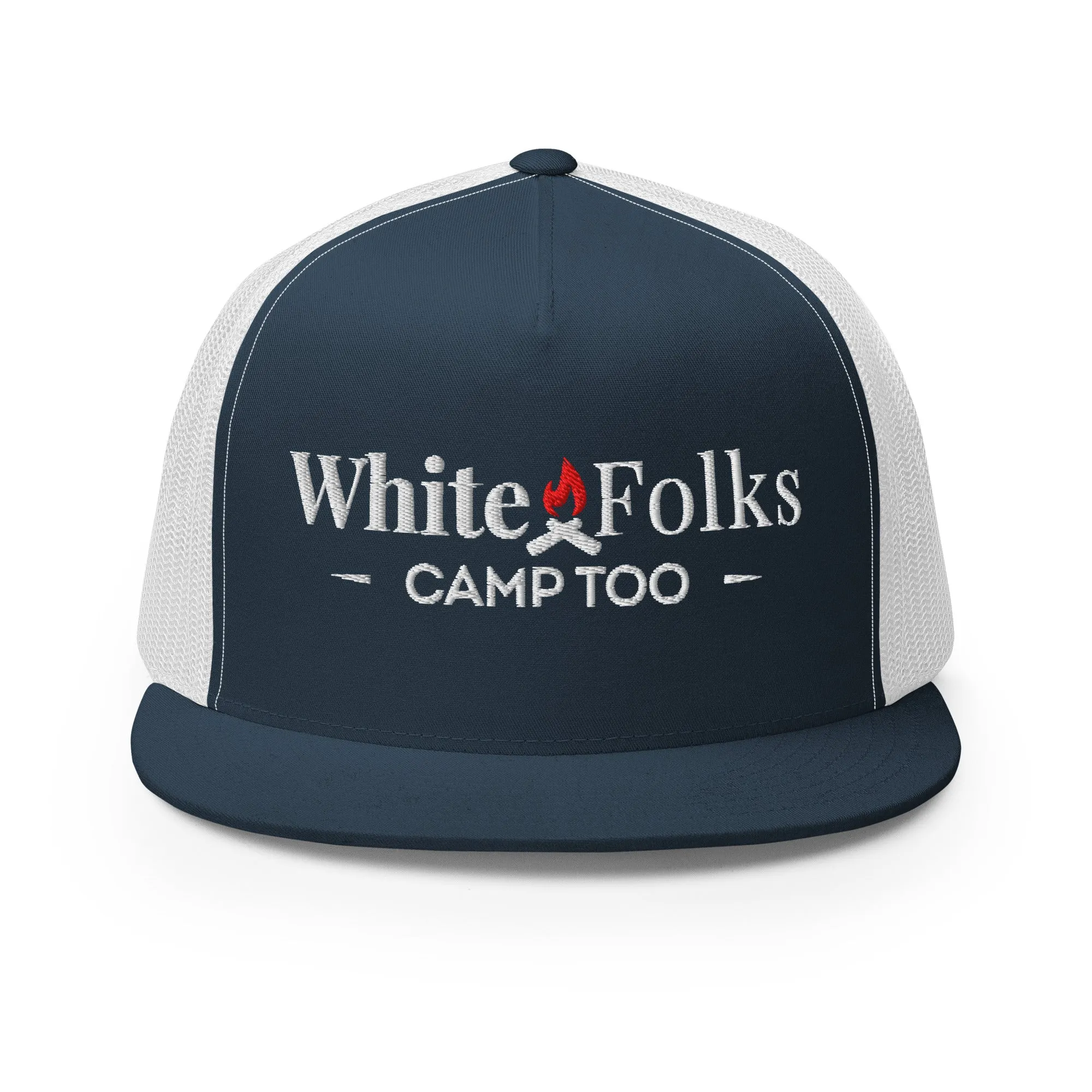 White Folks Camp Too Snapback Hat