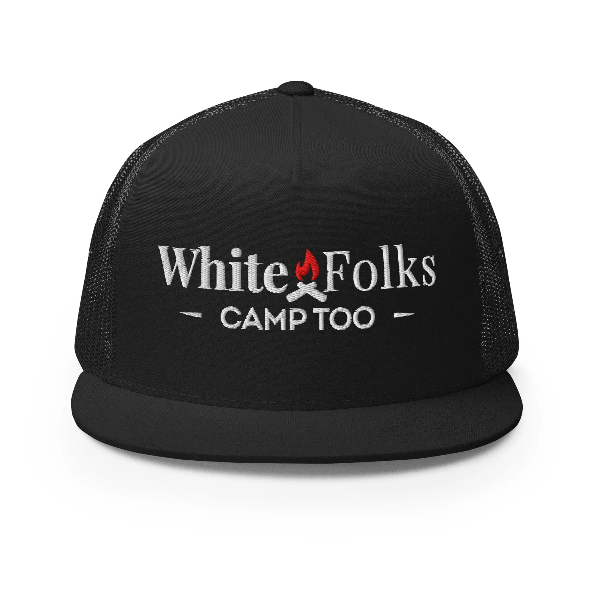 White Folks Camp Too Snapback Hat