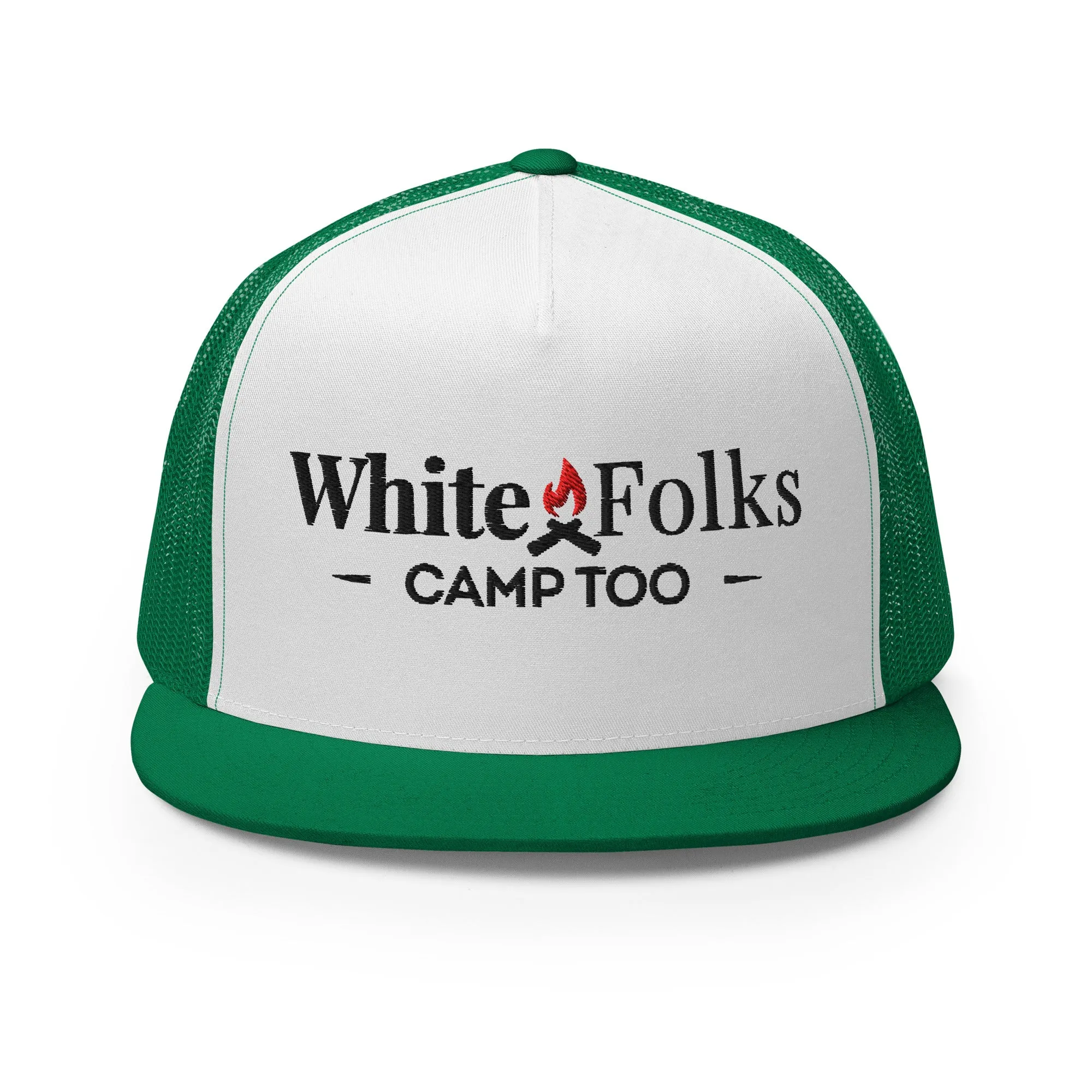 White Folks Camp Too Snapback Hat