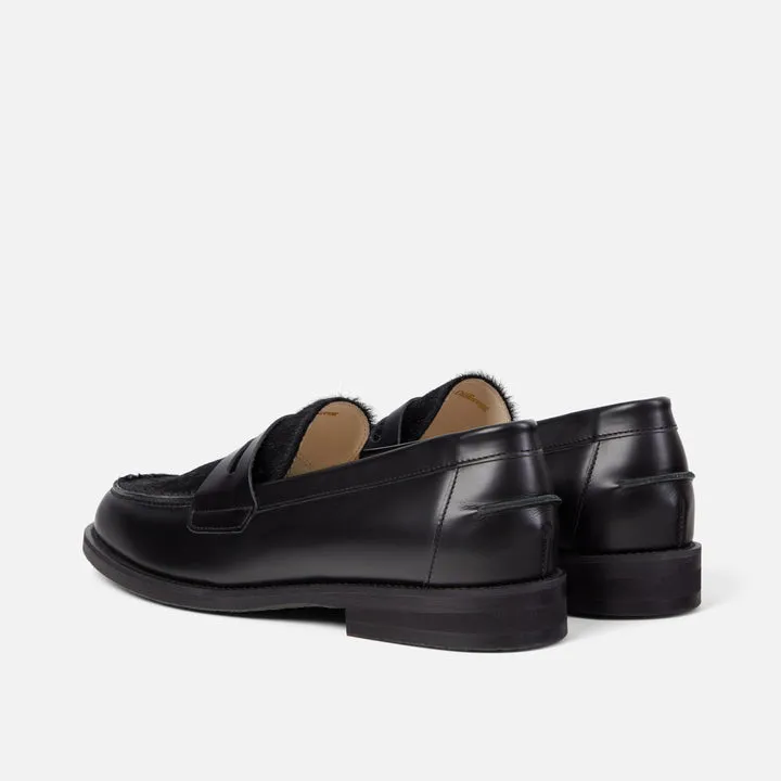 Wilde Black Pony Penny Loafer - Men's