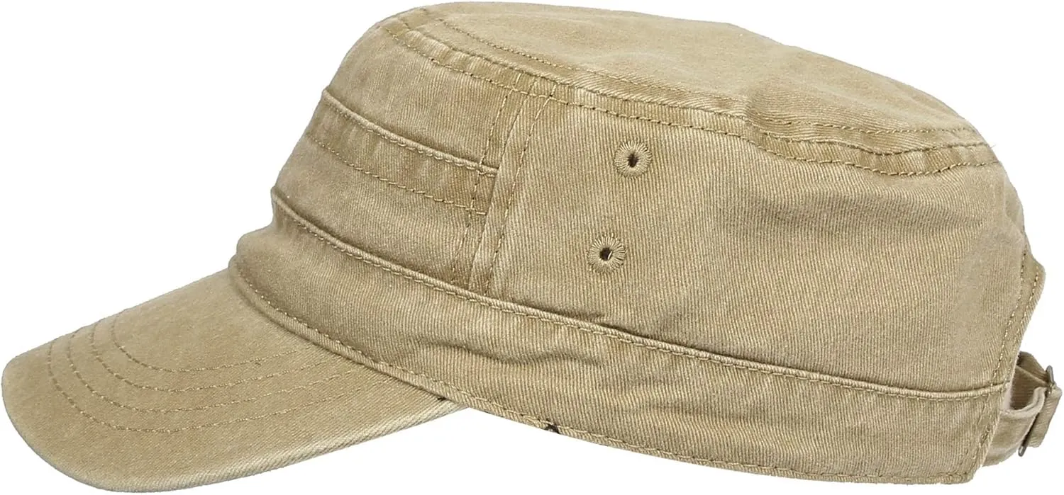 WITHMOONS Washed Cotton Cadet Cap Vintage Military Army Hat Mens Womens KZ40037