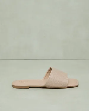 Women Beige Textured Mule