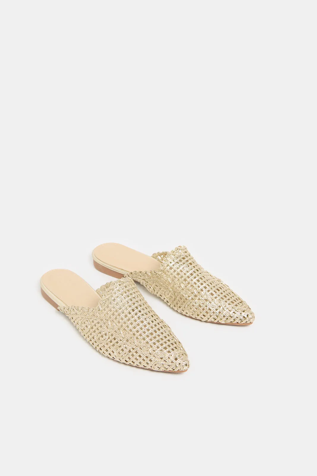 Women Gold Mule