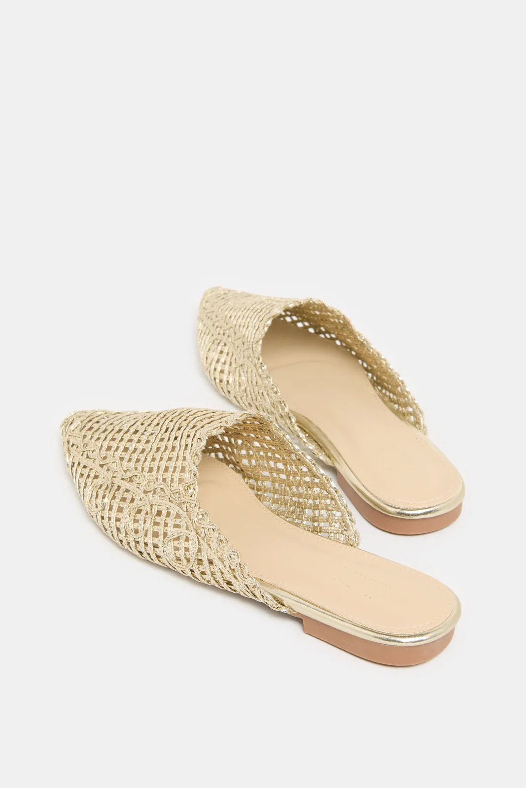Women Gold Mule