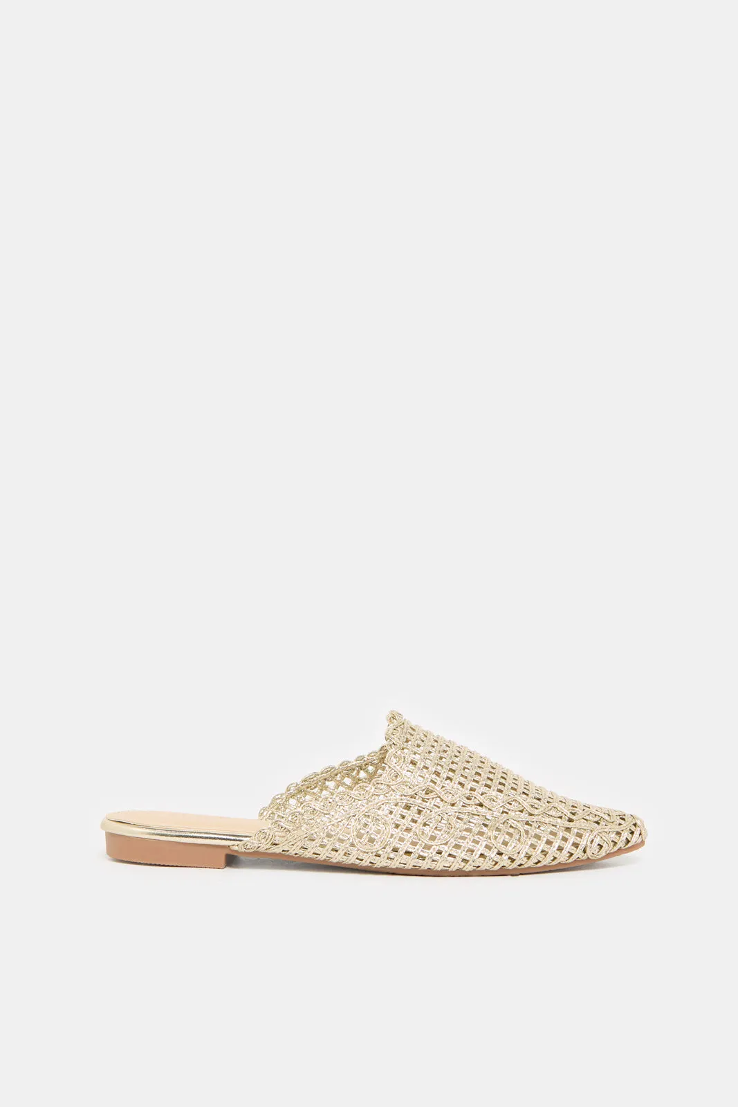 Women Gold Mule