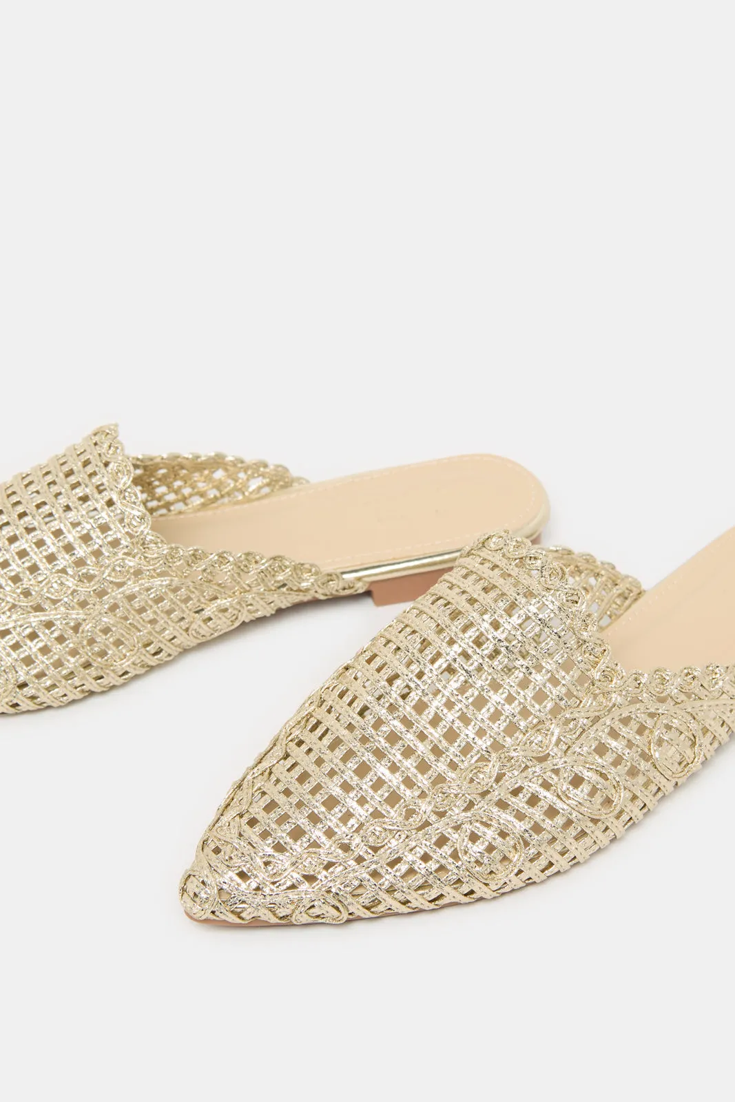 Women Gold Mule