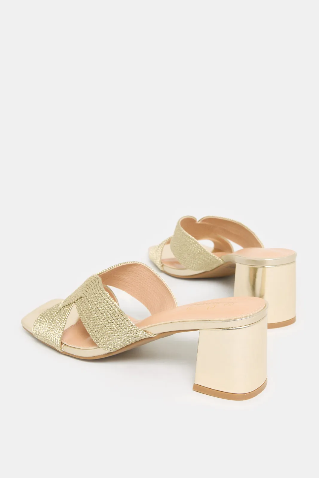 Women Gold Rope Detail Mule