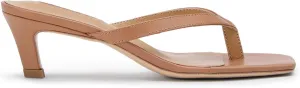 Women Kitten Heel Thong Sandals Square Open Toe Flip Flop Sandals Low Heel Fashion Party Dress Heeled Sandals