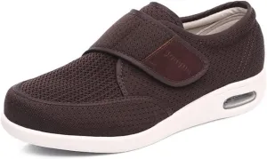 Women Men Diabetic Shoes, Orthopedic Shoes Adjustable Memory Foam Swollen Feet Walking Shoes for Elderly Arthritis Edema
