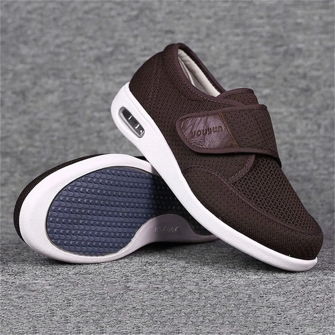 Women Men Diabetic Shoes, Orthopedic Shoes Adjustable Memory Foam Swollen Feet Walking Shoes for Elderly Arthritis Edema